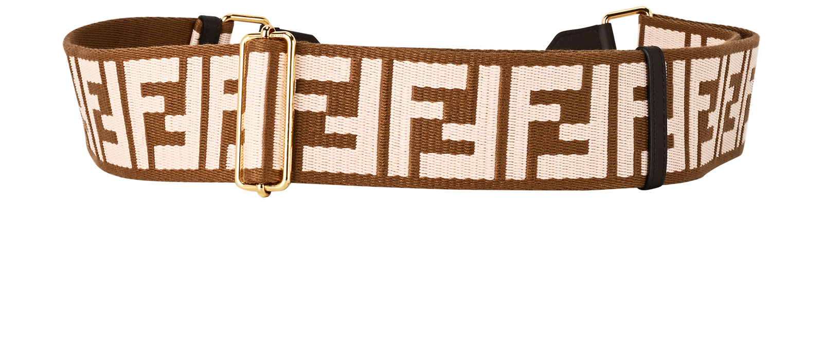 Fendi FF Bag Strap, &pound;290, Accessories, Brown/Pink, Fabric, Back view